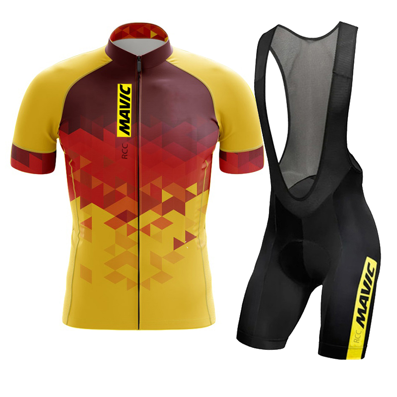 Triathlon Cycling Kit - Mavic-conjunto de ciclismo masculino, roupas de
