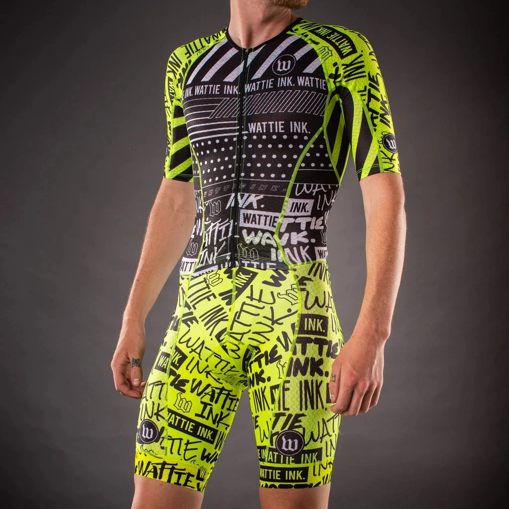 Wattie Ink Men Skinsuit Cyclin - Triathlon Cycling Kit avaliação e preço