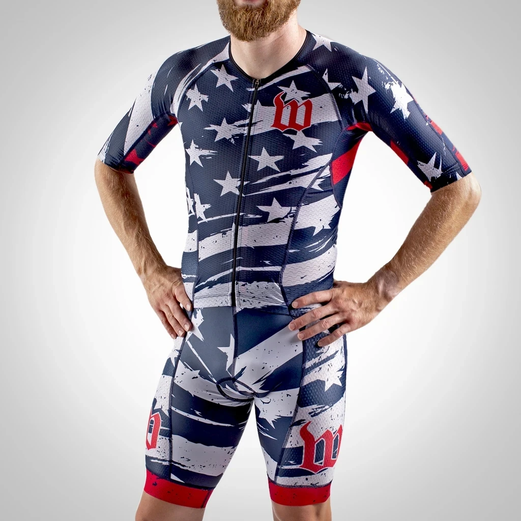 Wattie Ink Men Skinsuit Cyclin - Triathlon Cycling Kit avaliação e preço