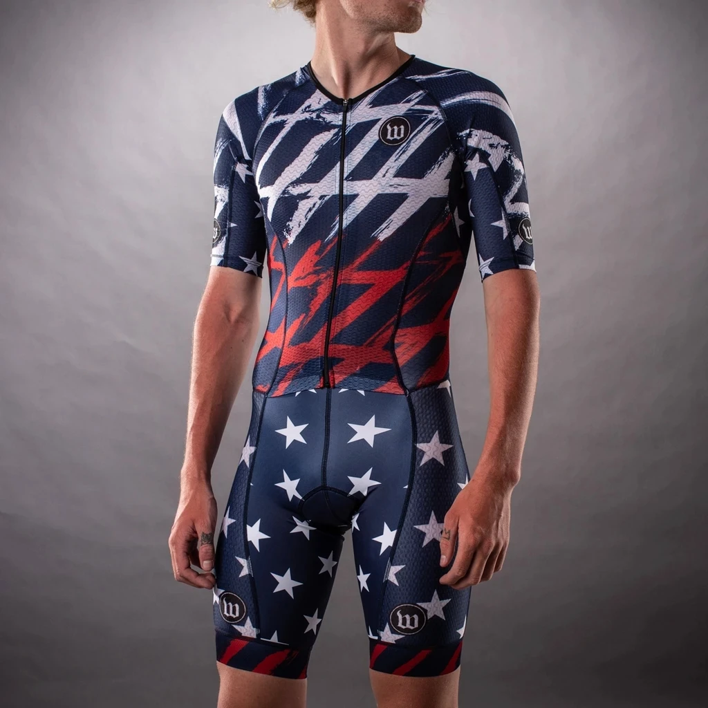 Wattie Ink Men Skinsuit Cyclin - Triathlon Cycling Kit avaliação e preço